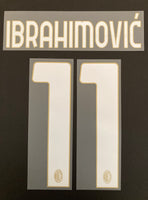 Name set Número Ibrahimović 11 AC Milán 2022-23 Para la cuarta equipación x Koché Serie A Stilscreen