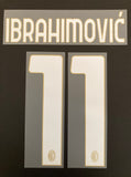 Name set Número Ibrahimović 11 AC Milán 2022-23 Para la cuarta equipación x Koché Serie A Stilscreen