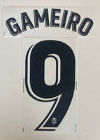 Name set Número Gameiro 9 Valencia CF 2018-18 Para la camiseta de local/for home kit La Liga Aneyron