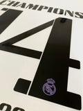 Name set Número 14 Champions Edición Especial Celebración Real Madrid 2022-23 Champions League For home kit/Para la camiseta de local Avery Dennison Player Issue