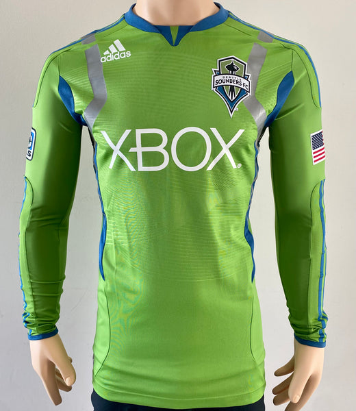 Jersey Seattle  FC 2012-13 local versión jugador manga larga parche MLS home player issue long sleeve MLS patch