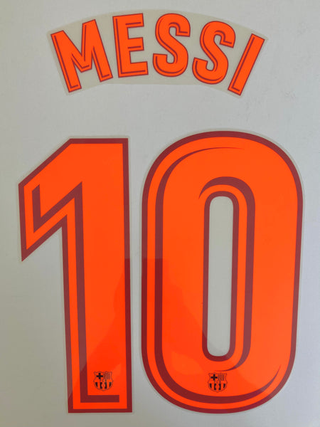 Name set Número Messi 10 FC Barcelona 2017-18 For third kit/Para la tercera equipación Avery Dennison Fan