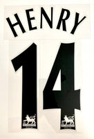 Set name and number Henry Arsenal 1996 - 2007 Away Premier fan