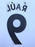 Name Set Número “Raúl 9”  Wolverhampton 2021-22 Para la camiseta de local/for home kit Premier League Avery Dennison