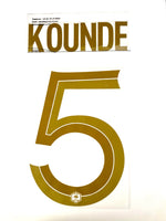 Set name de nombre y numero Francia 2022 Kounde Local (Home) Monblason