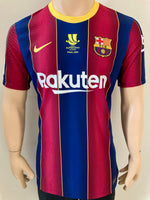 Jersey Barcelona 2020-21 Supercopa Final MDT Final Messi Versión Jugador utileria shirt player issue kitroom printed tag