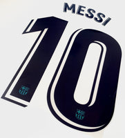 Set de Nombre y Número NIÑO o Dama Barcelona 2019-20 Messi 10 Third/Tercera Avery Dennison Fan Version