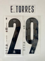 Name set Número E. Torres 29 Chivas Guadalajara 2020-21 Para la camiseta de local/for Home kit Cantón Merchandising