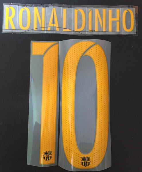 Name set Número Ronaldinho 10 FC Barcelona 2015-17 For home kit/Para la camiseta de local SportingiD Fan