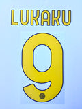Name Set Número “Lukaku 9” Inter de Milán 2020-21 Para tercera equipación/for third kit Stilscreen