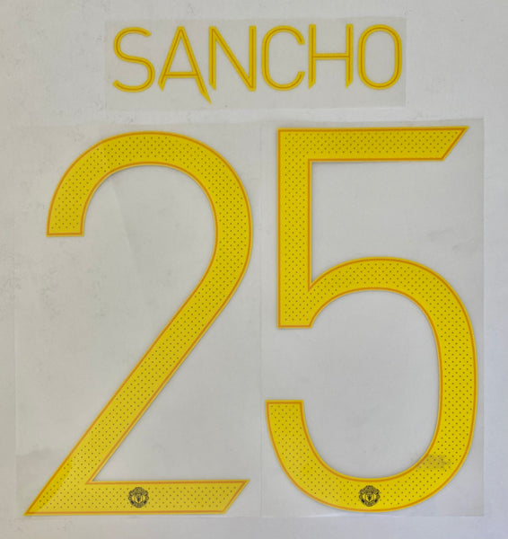 Name set Número Sancho 25 Manchester United 2021-22 For third kit/Para la tercera equipación Champions League/FA Cup SportingiD Player Issue