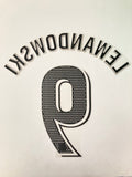 Name set Número Lewandowski 9 FC Barcelona 2022-23 Para la camiseta de local La Liga Dekographics Player Issue