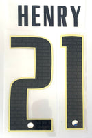 Name set Número Henry 21 Club América 2020-21 Para la camiseta de visita/for away kit Player Issue Lecteus