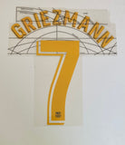 Name set Número Griezmann 7 FC Barcelona 2020-21 For home kit/Equipación de local La Liga Avery Dennison Fan