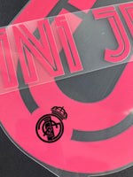 Name Set Número “Vini Jr 20” Real Madrid 2020-21 Para la camiseta de local y tercera/for home and third kits Champions League/Copa del Rey Avery Dennison