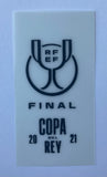 Set de Parches Oficiales Final Copa del Rey 2020-21 Athletic de Bilbao Vs FC Barcelona Player Issue TextPrint
