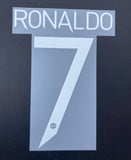 Name Set Número “Ronaldo 7” Manchester United 2021-22 Para la camiseta de local/for Home kit Champions League/Copa SportingiD