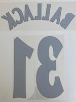 Name Set Número “Ballack 13”  Chelsea 2006-07 Para la camiseta de local/for Home kit Premier League SportingiD