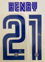 Name set Número Henry Martín 21 Club América 2022-23 Para la camiseta de local Liga MX Orion MK Version jugador