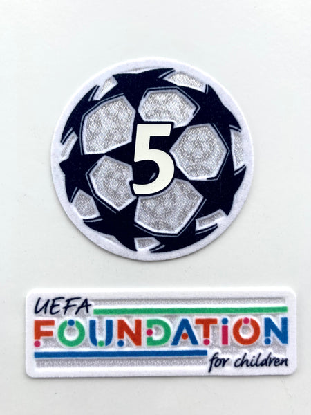 Parche Champions barcelona Sporting ID Starball uefa foundation 2021-23 player issue original badge uefa