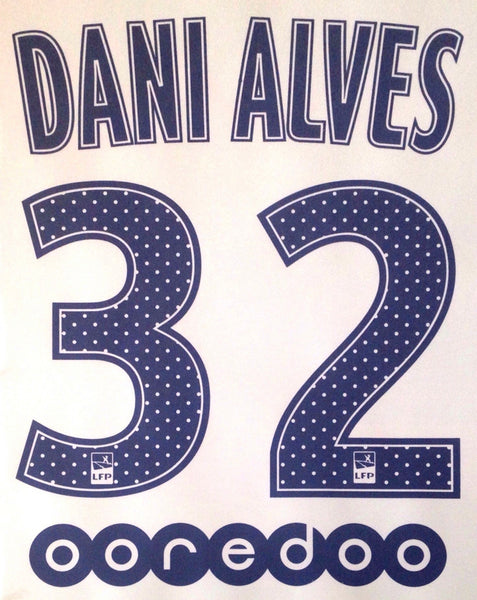 Número dorsal Dani Alves visita 2017 2018 mon blason name set away player issue paris Saint Germain PSG
