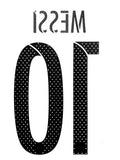 Name Set Número Messi 10 FC Barcelona 2015-17 For home kit Para la camiseta de local Avery Dennison Player Issue