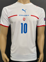 Jersey Puma Visita Selección República Checa 2020-21 schick euro con parches dekographics shirt  czech republic