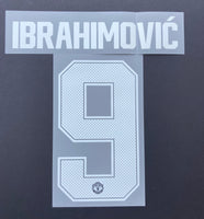Name Set Número “Ibrahimović 9” Manchester United 2016-17 Para la tercera equipación/for third kit Champions League/Copa Thermo Patch