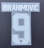 Name Set Número “Ibrahimović 9” Manchester United 2016-17 Para la tercera equipación/for third kit Champions League/Copa Thermo Patch