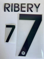 Name set Número “Ribery 7”  Selección Francia 2014 Mundial de Brasil  Para la camiseta de visita/for away kit SportingiD