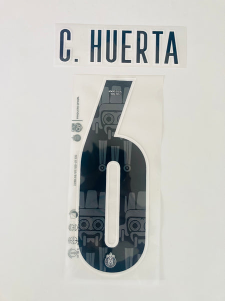 Name set C. Huerta 6 Chivas Guadalajara 2020-21 Para la camiseta de local/for Home kit Cantón Merchandising
