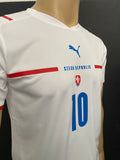 Jersey Puma Visita Selección República Checa 2020-21 schick euro con parches dekographics shirt  czech republic