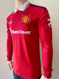 2022-2023 Manchester United Long Sleeve Home Shirt Ronaldo Premier League BNWT Multiple Sizes