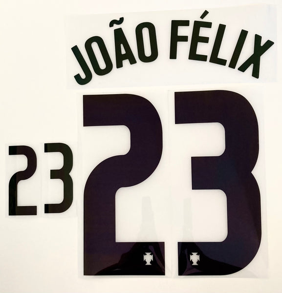Name set Número João Félix 23 Selección Portugal 2020-21 Para la camiseta de visita/For away kit SportingiD