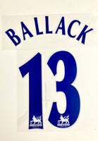Name Set Número “Ballack 13”  Chelsea 2006-07 Para la camiseta de visita/for away kit Premier League SportingiD