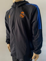 2020-2021 Real Madrid Jacket Training Black Player Pre Owned Size Large