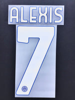 Name Set Número “Alexis 7” Inter de Milán 2021-22 Para la camiseta de local/for Home kit Stilscreen
