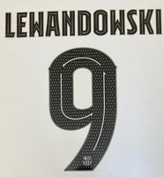 Name set Número Lewandowski 9 FC Barcelona 2022-23 For third kit/Para la tercera equipación Champions League/Copa del Rey/Supercopa Avery Dennison Player Issue
