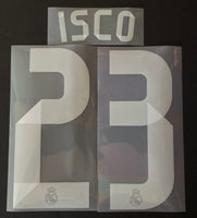 Name Set Número Isco 23 Real Madrid 2014-15 Para camiseta de Visita o Tercera/for Away and third kit SportingiD