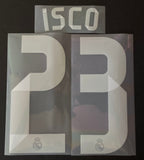 Name Set Número Isco 23 Real Madrid 2014-15 Para camiseta de Visita o Tercera/for Away and third kit SportingiD