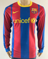 Jersey Nike FC Barcelona 2010-11 Home/Local Long sleeve Kitroom Player Issue Printed tag