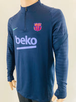 Sudadera Pre Match Nike FC Barcelona 2021 2022 visita medio cierre Away kit utilería Player Issue Kitroom