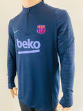 Sudadera Pre Match Nike FC Barcelona 2021 2022 visita medio cierre Away kit utilería Player Issue Kitroom