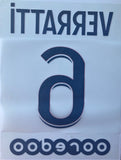 Name set Número “Verratti 6” Paris Saint-Germain 2020-21 Camiseta de local/for Home kit Ligue 1 Monblason