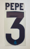 Name set Número “Pepe 3” Real Madrid 2012-13 para camiseta de local en Champions League/for UCL Home kit SportingiD