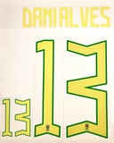 Name set Número Dani Alves 13 Selección Brasil 2022 Para la camiseta de visita/For away kit Qatar WC RTV
