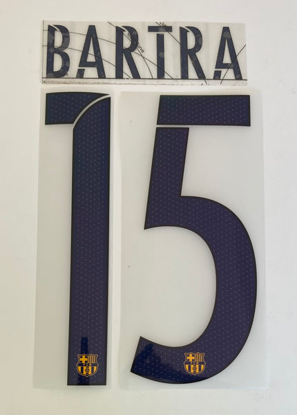 Name set Número Bartra 15 FC Barcelona 2015-16 For away kit/Para la camiseta de visita SportingiD Fan