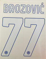 Name set Número Brozović 77 Inter de Milán 2022-23 For home kit/Para la camiseta de local Stilscreen Player Issue