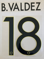 Name set Número Bruno Valdez 18 Club América 2016-17 Centenario del club Para la camiseta de local/for Home kit