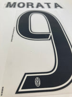 Name set Número Morata 9 Juventus 2015-16 For home and away kit/Para la camiseta de local y visita Dekographics Player Issue